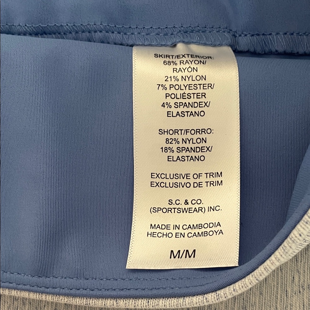 S.C.&CO. Tummy Control skirt Women's Stretch Under Short Light/Blue Size M/Z5 - Picture 10 of 11